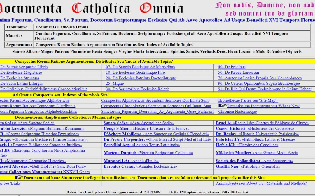 DOCUMENTA CATHOLICA OMNIA 